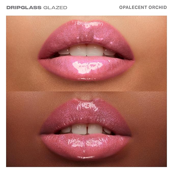 MORPHE Dripglass High Shine Lip Gloss - Semi-Sheer or Full Coverage Lip Color with Glass-Like Shine and Nonsticky Finish - Infused With Squalane & Vitamin E - Opalescent Orchid (0.13 Fl Oz)