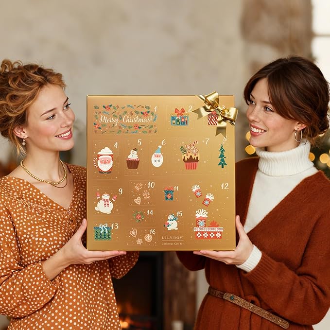 Advent Calendar 2025 Christmas Gifts for Women Mom - Luxury 2025 Gift Box for Christmas, Bath and Body Gift for Sister, Girlfriend, Wife, Mom｜Spa Set Bath Gift Idea for Female Friends
