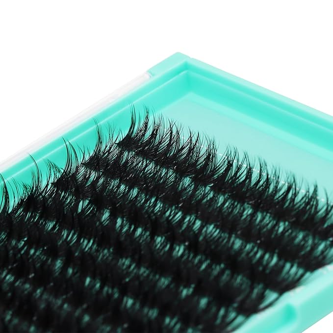 Bodermincer Lash Clusters D Curl Black/Brown/Colored Lashes 10-12-14/12-14-16/16-18-20mm Mixed Lash Clusters Kit For Beginner (Y05# 14-16-18mm Mixed)