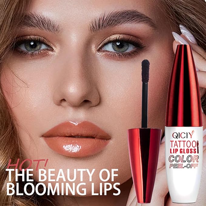 3PCS Peel Off Lip Stain Lip Tint,Waterproof Long-Lasting Tear-off Lip Gloss,Peel Reveal Lip Stain,Peel Off Tattoo Lipsticks,Nonstick Cup Lip Gloss, Tattoo Magic Color Lip Set Lip Makeup