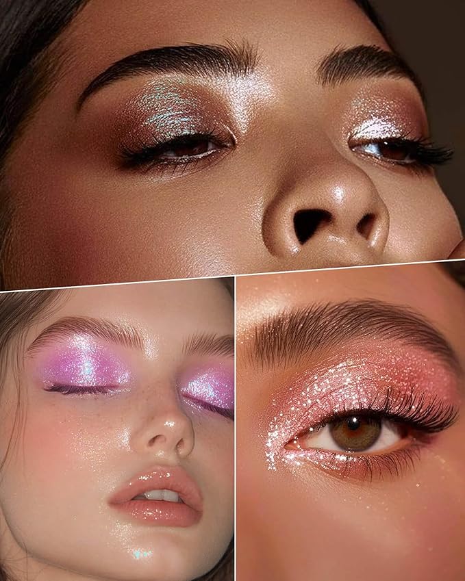 Chameleon Single Eyeshadow – Soft Gold-Pink, Pressed Powder,Square Pan, Fits Magnetic Palettes, High Pigment, Smudge-Proof, Smooth Blend, All-Day Wear (Sunpetal)
