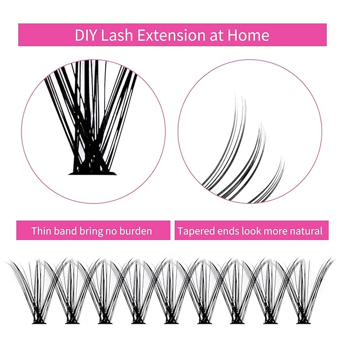 Individual Lashes Big Tray C Curl Lash Clusters 10D 20D 30D 40D Individual Lash Extensions Cluster Lashes Lash Extension Supplies Eyelash Clusters (30D-0.07C, 15-20mm)