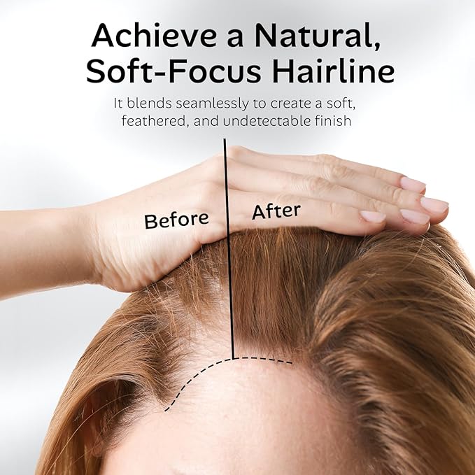 Hairline Powder with Brush Set, Root Touch Up Hair Color for Thinning and Gray Hair Coverage, Waterproof and Sweatproof Hairs Loss and Bald Spot Concealer for Men and Women -Light Coffee