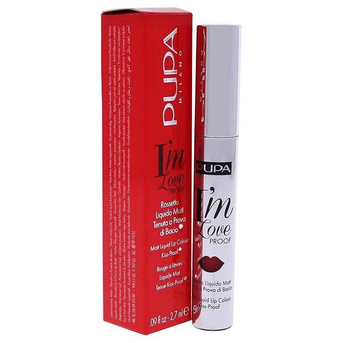 Pupa Milano I Am Love Proof Matt Liquid Lip Color - 009 Red Pop for Women - 0.09 oz Lipstick