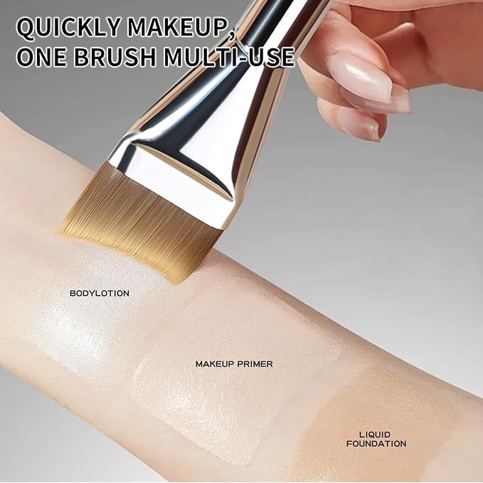 MSQ Foundation Brush, Angled Makeup Brush Ultra Thin Facial Brush Face Mask Brushes for Liquid Foundation, Blending Cream,Mask, Mud, Clay, Charcoal Mixed Mask, DIY