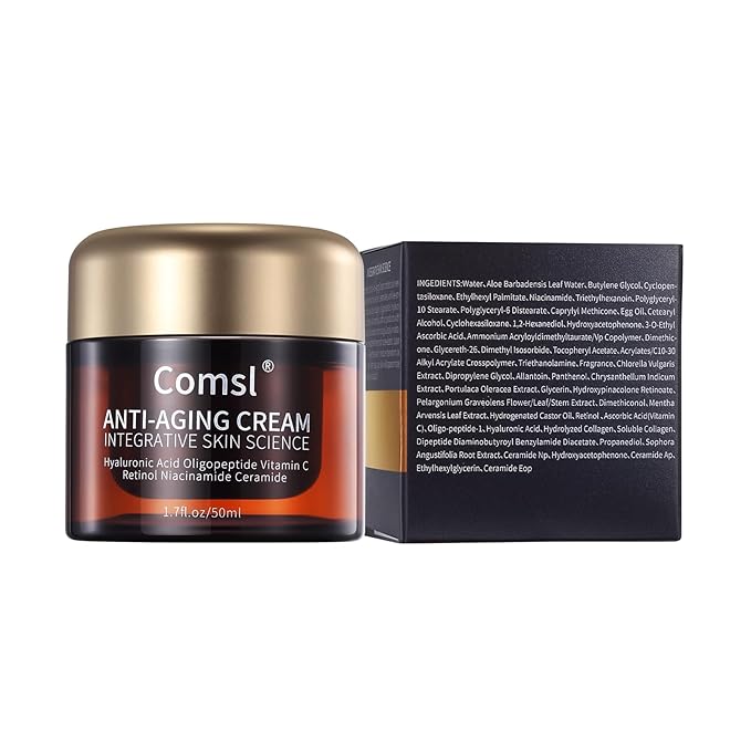 US-Made With 30% Active Ingredients,SGS Certified, Retinol Vitamin C Niacinamide, Ceramide,Oligopeptides,Anti-Aging Face Moisturizer for Face, Firming Skin Care,Neck & Upper Chest -1.7 fl.oz