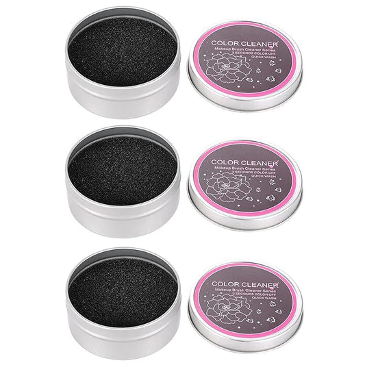 3Pcs/Set Makeup Brushes Cleaner Sponge Dry Brushes Cleaner Eye Shadow or Blush Color Removal Sponge Tool