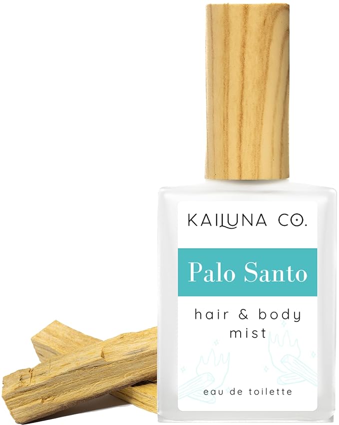 Palo Santo Natural Hair & Body Mist Spray, Pure Palo Santo Essential Oil, Alcohol-Free, Handmade in California, 0.5Fl Oz