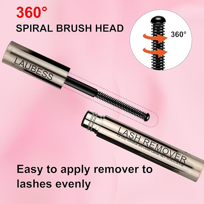 Lash Remover for Lash Extensions 10ml LAUBESS Lash Glue Remover Lash Bond and Seal Remover Lash Extension Remover Lash Cluster Remover Eyelash Remover for Lash Clusters