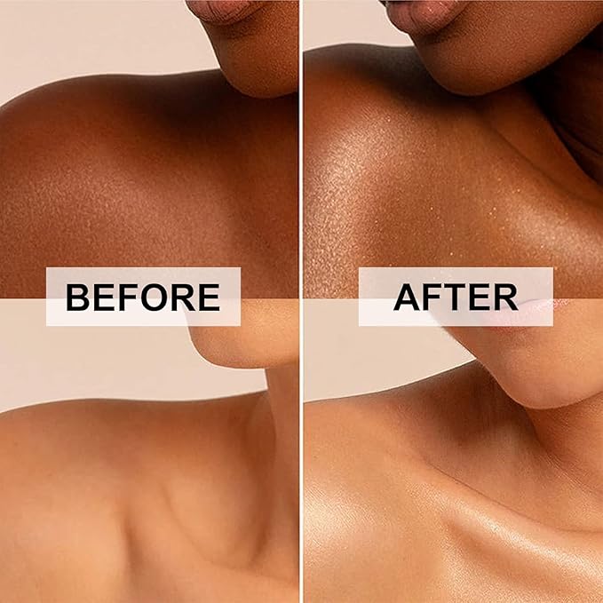 2 Pack Corlo Body Shimmer Oil Liquid Illuminator Highlighter Waterproof Long Lasting Moisturizing Bronze Luminizer Glow For Face Body (Glistening Bronze, 2pcs)