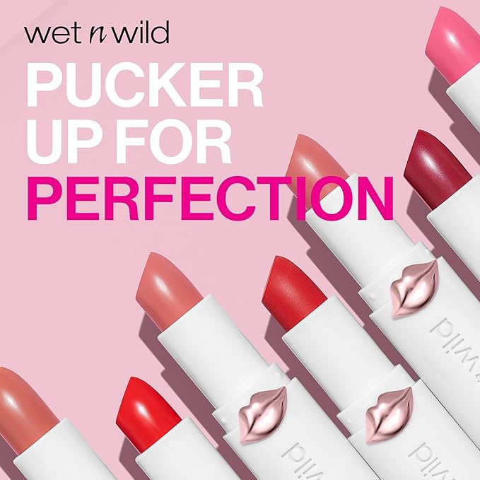 wet n wild Lipstick Mega Last High-Shine Lipstick Lip Color Makeup, Bright Pink Pinky Ring (Pack of 2)
