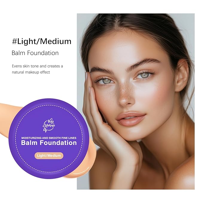 Balm Foundation | Age-Defying Hydrating Cushion Foundation for Mature Skin, Medium Buildable Coverage & Satin Glow Finish Makeup, Blurs Fine Lines, Smooths Texture (light/medium)