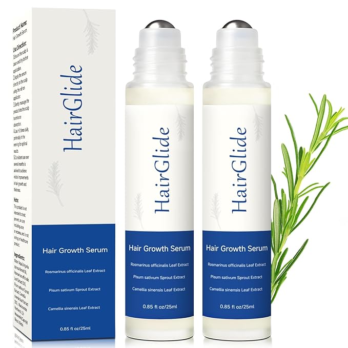 Hair Growth Serum Roll On, Rosemary Oil for Hair Growth, Be Roll On Rosemary Plant Essential Oils Extract Helps Support Body Thicker Fuller Hair for Men Women Wise Pick