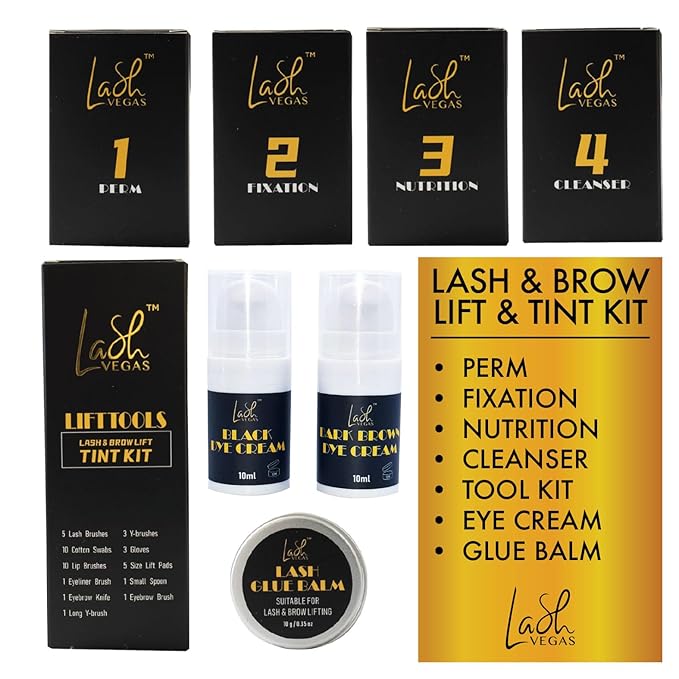 Brow & Eye Lash Lift Kit – Instant Lash Lifting Kit for Thicker Brows – Ideal for Home and Salon Use - Professional Lash Lift Kit - Lasts for 6-8 Weeks