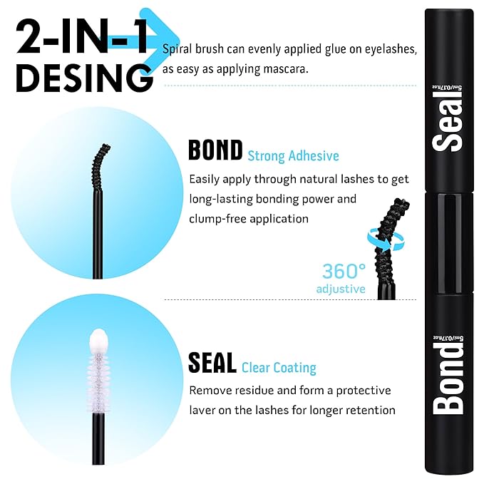Geeneiya Full Lash Extension Kit Cluster Eyelash Extension Kit Clusters Individual Lashes Kit with Lash Bond and Seal Glue, Lash Remover, Lash Applicator, User Manual for Beginners(60P+80P, 280Pcs)