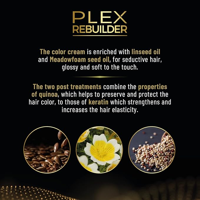 Il Salone Milano Plex Rebuilder Permanent Hair Color Cream - 3.0 Dark Brown Professional Hair Dye Kit for a Natural Gloss & Glaze - Paraffin, Paraben, and Alcohol Free (Pack of 2)