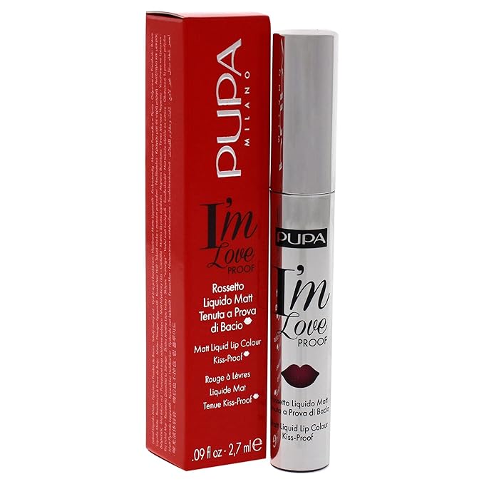 Pupa Milano I Am Love Proof Matt Liquid Lip Color - 007 Bright Fuchsia for Women - 0.09 oz Lipstick