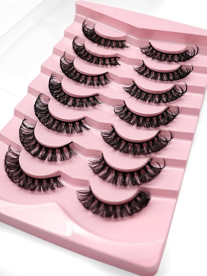 14 Pairs Wispy Mink Lashes Fluffy Eye Lashes Natural Look 5D Volume Fake Eyelashes Pack 3D42 by BTLLSSH