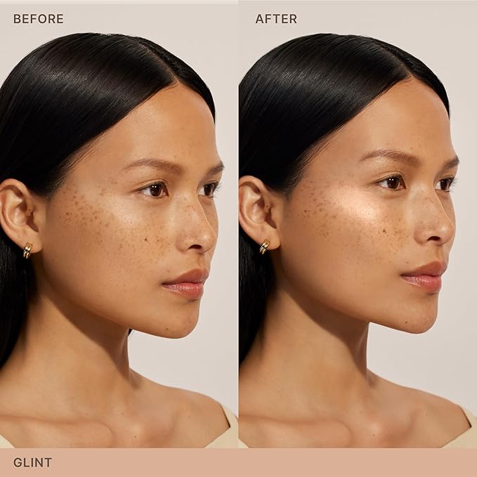 ILIA - Lightshift Cream Highlighter | Non-Comedogenic, Long-Lasting, Vegan, Cruelty-Free | Weightless, Seamless, Silky Highlighter (Glint - Soft Champagne, 0.27 oz | 7.8 g)