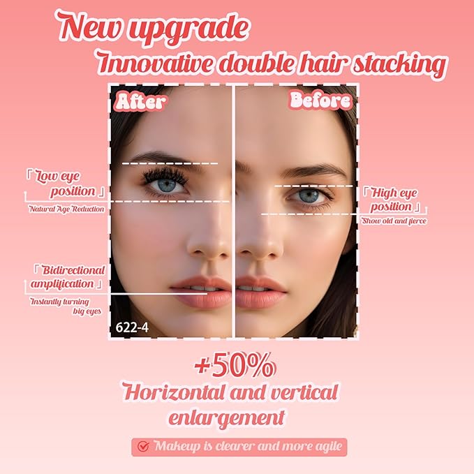 Strip Lashes - Faux Mink Eyelashes Vegan Weightless Fluffy Reusable Mink-Like Eyelashes for Vivid 3D Effect Easy to Apply False Eyelashes Extensions