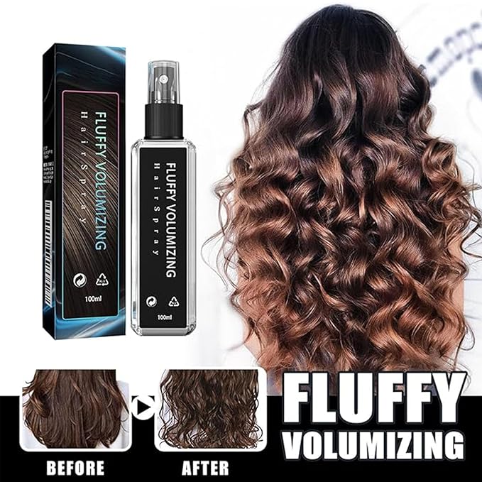 Fluffy Volumizing Hair Spray, Extra-Volume Magic Spray, Long-lasting Bright, Instant Volumizing with Non Greasy & Non Sticky, Suitable For All Hair Types-3.57 Oz (100ml)