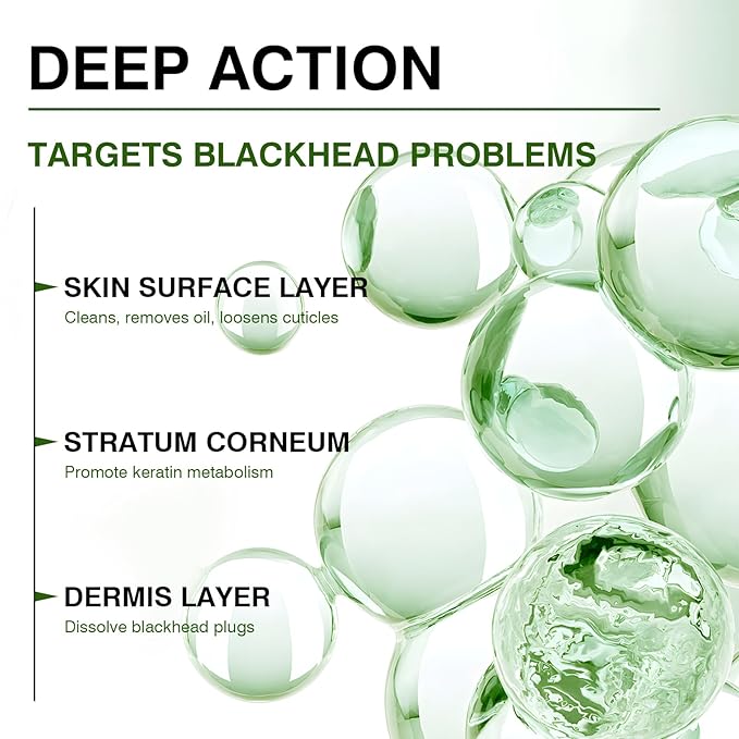Blackhead Remover, 60pcs Nose Strips Blackhead Remover, Nose Plant Pore Strips, Deep Cleansing Peel off Mask with Aloe Vera, Salicylic Acid, 1.41oz/40g
