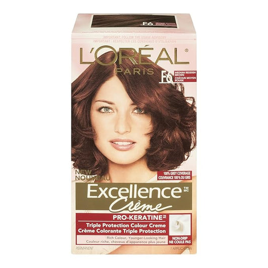 L'Oreal Paris Excellence Creme Triple Protection Haircolor, Medium Reddish Brown [5RB] 1 ea (Pack of 2)
