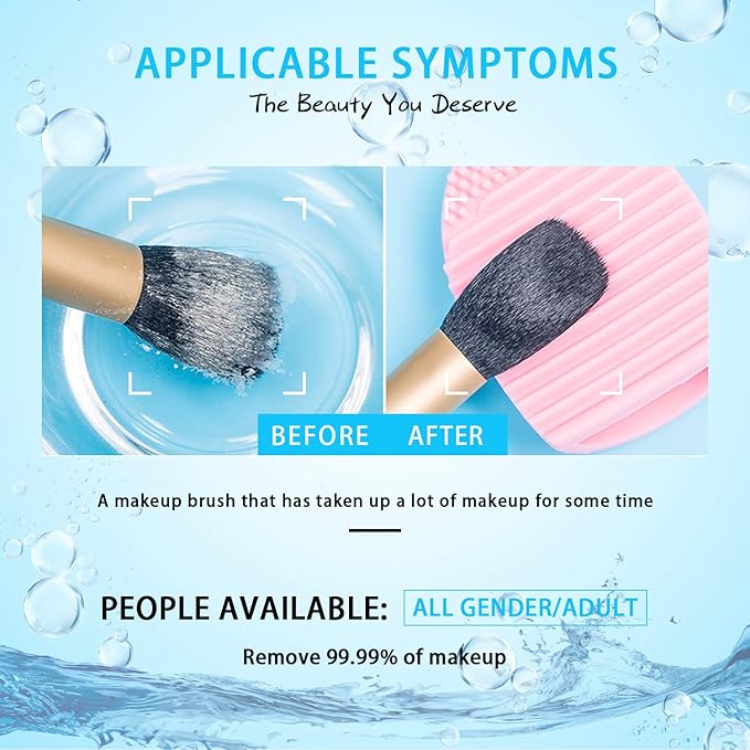 Makeup Brush Cleaner for Cosmetic Brushes, No-washing Quick Drying Deep Cleaning Spray Ideal for Makeup Brushes Sponges for Women Girls 3.38 oz