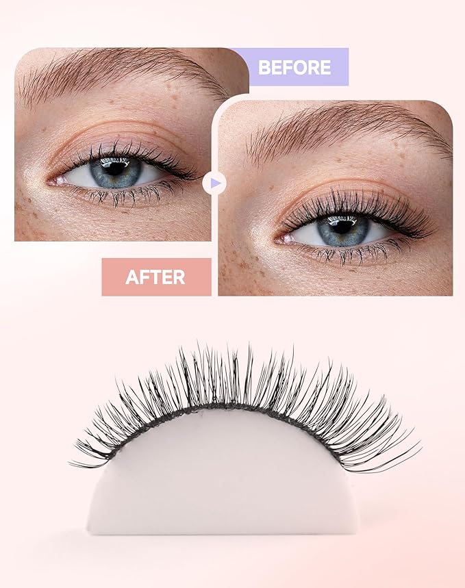 Natural Lashes Natural Eyelashes Natural Look Wispy Lashes Mink Lashes False Eyelashes Fake Eyelashes C Curl Lashes Strip Lashes Bright-03