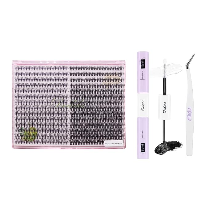 8-22mm to Choose 20D/40D/60D/80D/100D Individual False Eyelashes Makeup Cluster Eyelashes Thickness 0.07mm D Curl Natural long Black Soft 3D Eye Lashes Extensions (Kit-20D-40D lashes)