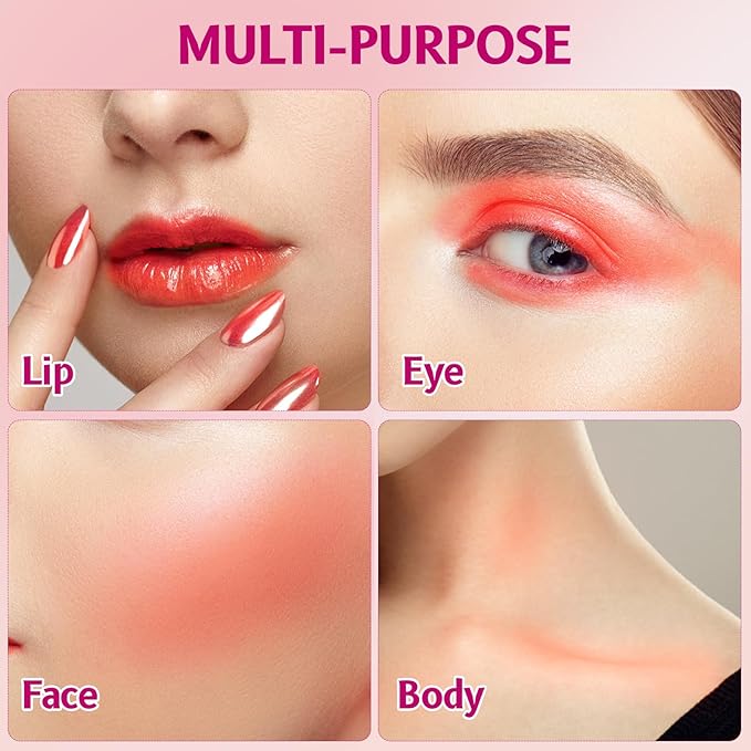 2 Colors Cooling Water Jelly Tint/Blush,Love Stick（Light Pink+Candied Orange ）Multi-Use Juicy Jelly Lip + Cheek Tint Creates A Moist Watercolor Finish-1,000+ Swipes Per Stick