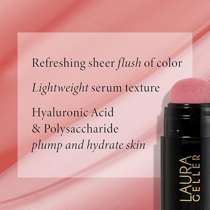 LAURA GELLER NEW YORK Serum Blush Tint, Lightweight Liquid Blush for Cheeks, Weightless Watercolor Sheer Finish, Blushing Berry