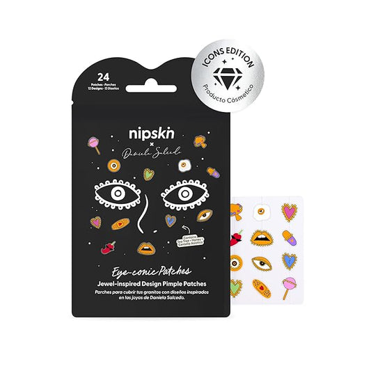 NIPSKIN Stick-On Face & Body Art Patches – Daniela Salcedo Collection - Jewel-inspired Design Pore Strip – Sweat-Proof, Soft on Skin – 24 Patches