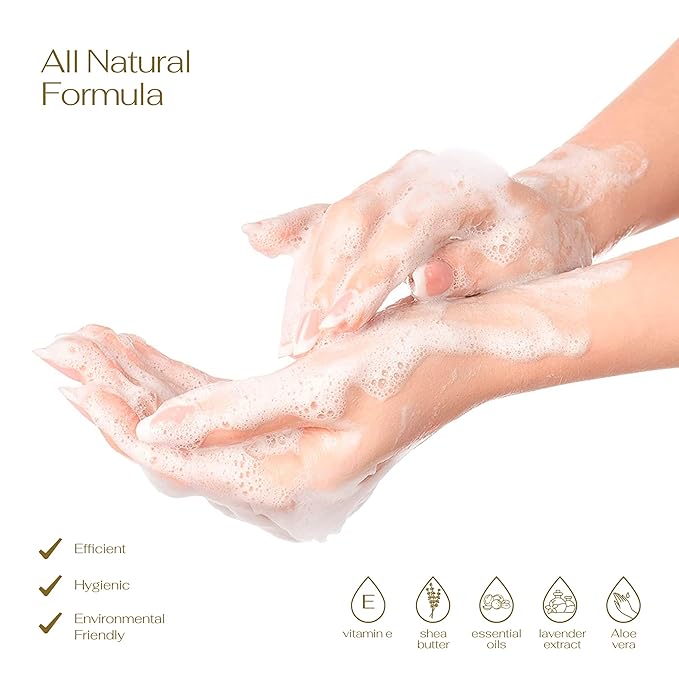 Foaming Hand Soap - Pack of 3 - Moisturizing Hand Soap with Aloe Vera & Essential Oils-Alcohol-Free Hand Wash in Ocean Bliss Fragrance-Scented Hand Wash for Kitchen or Bathroom-Free Swarovski Bracelet