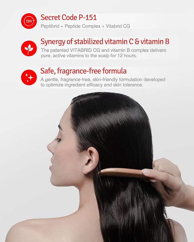 Scalp+ Shampoo for DHT Blocker, Hair Loss Relief - Moisture Anti-Aging Thickening Volumizing Fortifying & Repairing Hair Strength Fuller Hair with Vitamin C, Peptides, Biotin, 10.14 fl.oz.