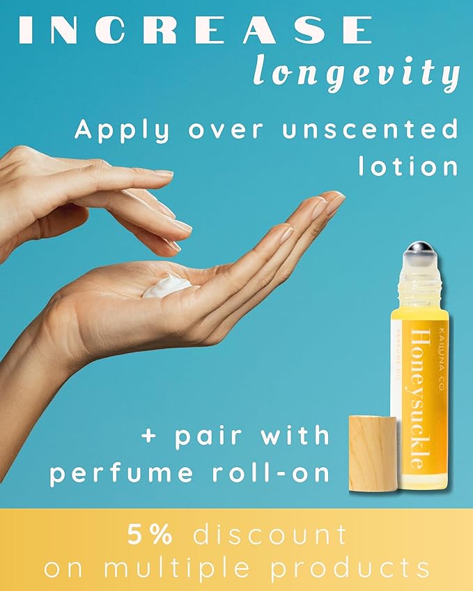 Honeysuckle Natural Hair & Body Mist Spray, Pure Essential and Fragrance Oils, Alcohol-Free, Handmade in California, 0.5Fl Oz