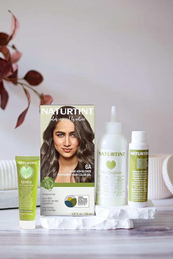Naturtint 6A Dark Ash Blonde Permanent Hair Color (Pack of 6), Ammonia Free, Vegan, Cruelty Free, up to 100% Gray Coverage, Long Lasting Results (Packaging may vary)