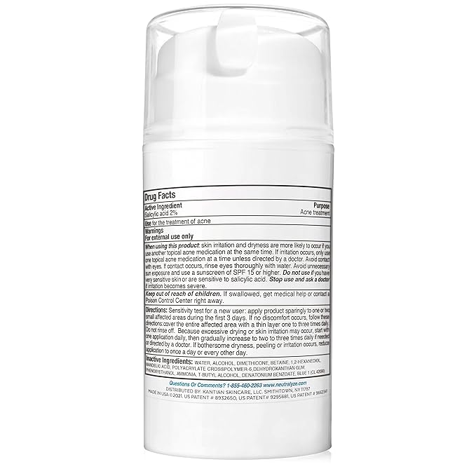 Neutralyze Moderate to Severe Acne Serum with 2% Mandelic Acid & 2% Salicylic Acid - Acne Scar & Spot Treatment for Face & Body (90 Day)