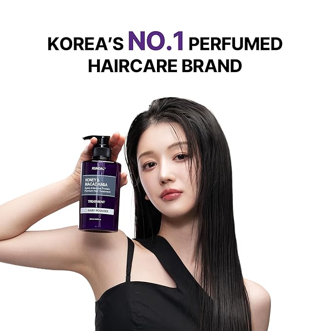KUNDAL Korean Shampoo and Conditioner Set [Baby Powder] Salon-quality, Long Lasting Scent, Moisturizing, Sulfate-Free, Argan & Macadamia Oil, Korean Hair care, 16.9 fl oz each, Stocking Stuffers