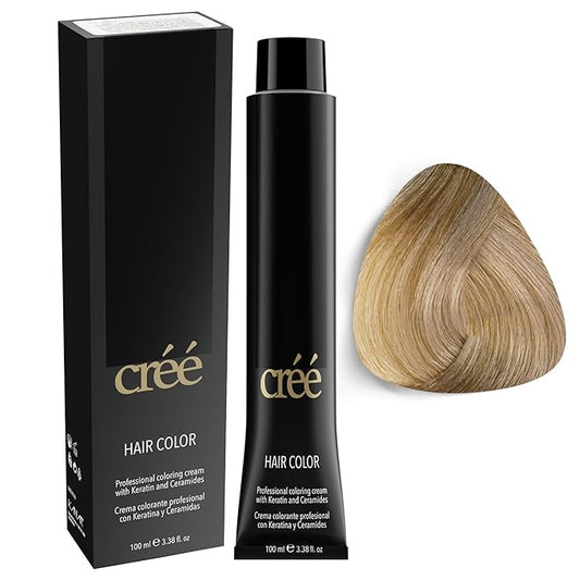 Cree Professional 9.1 - Very Light Ash Blond Permanent Hair Color - Long Lasting, Rich Vibrant - Gray Coverage 100ml - 3.4 fl.oz.