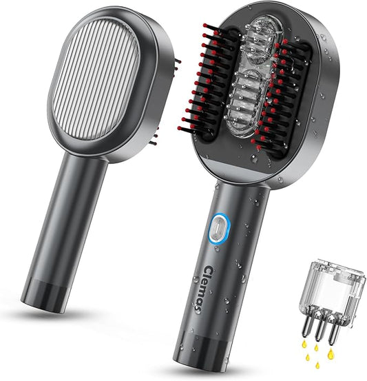 Scalp Massage Comb & Brush, 2-in-1 Waterproof Hair Oil Dispenser, Electric Comb with 3 Massage Modes for Hair Care & Relaxation, Handheld Portable Scalp Massager, Gifts for Men