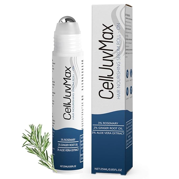 Hair Growth Serum Roll On – Rosemary & Peptide Formula for Thicker Hair, Fast-Absorbing & Non-Greasy, Advanced Follicle Support 0.85 Fl Oz (1 Pcs)