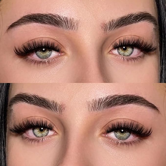 Cat Eye Lashes Natural Wispy Eyelashes 14 Pairs Short Fake Lashes Strips 9-14mm False Mink Eyelash Pack Small Clear Invisible Band Strip Lash Natural Look