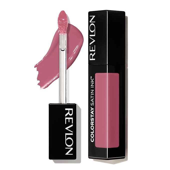 Revlon ColorStay Satin Ink Liquid Lipstick, Longwear Rich Lip Colors, Formulated with Black Currant Seed Oil, 008 Mauvey, Darling, 0.17 fl oz
