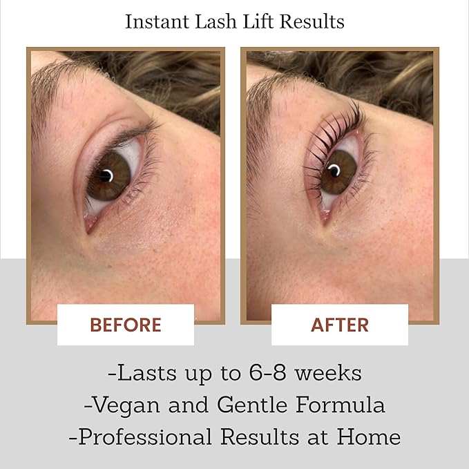 Elite Beauty Lash Lift & Brow Lamination Kit – Professional 4-Step Formula with Tools – Long-Lasting Lash Curl Up to 6–8 Weeks – Vegan, Sensitive, Home & Salon Use