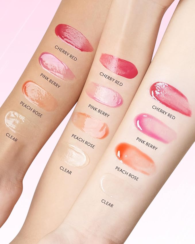 Hydrating Brightening Lip Serum, Smooth Tinted Lip Stain, Plumping Lip Gloss with Polypeptide Squalane, Moisturizing Balms, Brighten Dark Lips, Korean Beauty Makeup (01 Baby Pink)