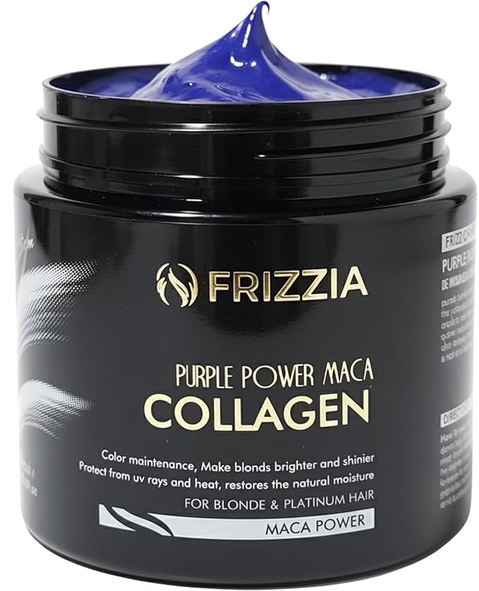 ULTRA Collagen Hair Mask, EASY to use. With argan oil and maca. Hydration and shine, anti-frizz treatment for dry and damaged hair, professional smoothness, 500 ml (Purple)