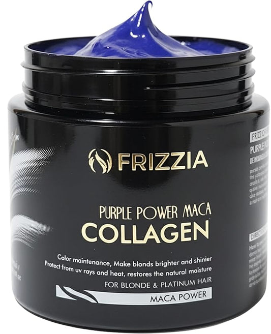 ULTRA Collagen Hair Mask, EASY to use. With argan oil and maca. Hydration and shine, anti-frizz treatment for dry and damaged hair, professional smoothness, 500 ml (Purple)