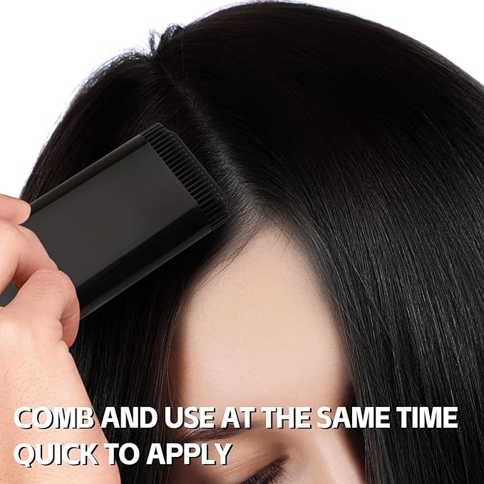 Boobeen Root Touch Up Hair Color Stick，Blendable Hairline Powder for Gray Coverage，Long Lasting Root Cover Up & Thinning Edges,Natural Finish for Women & Men