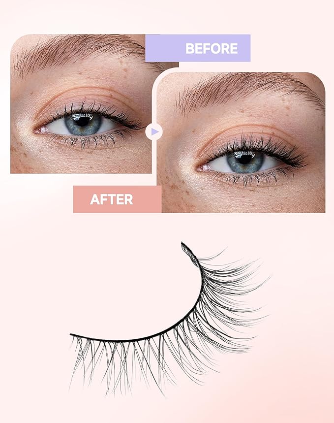 Lashes Natural Look Short False Eyelashes Wispy Flared-03